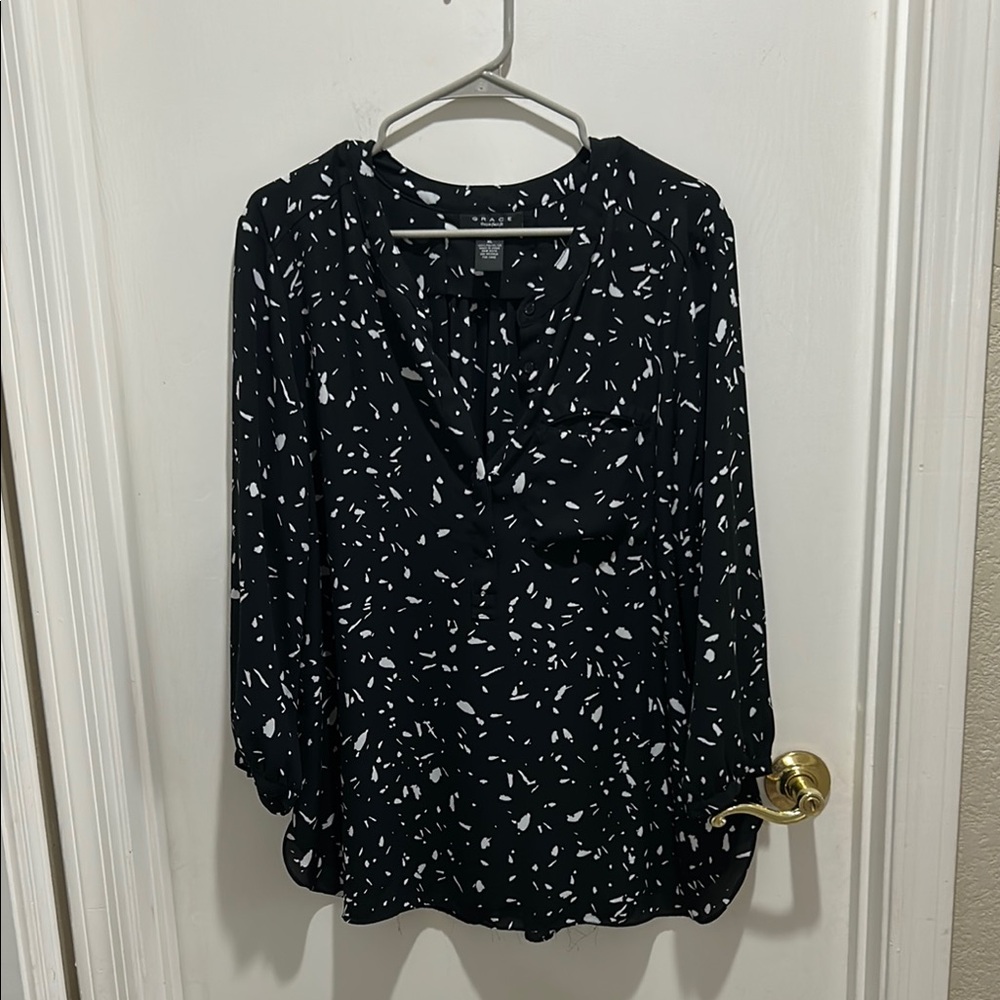 Grace Black and White Blouse